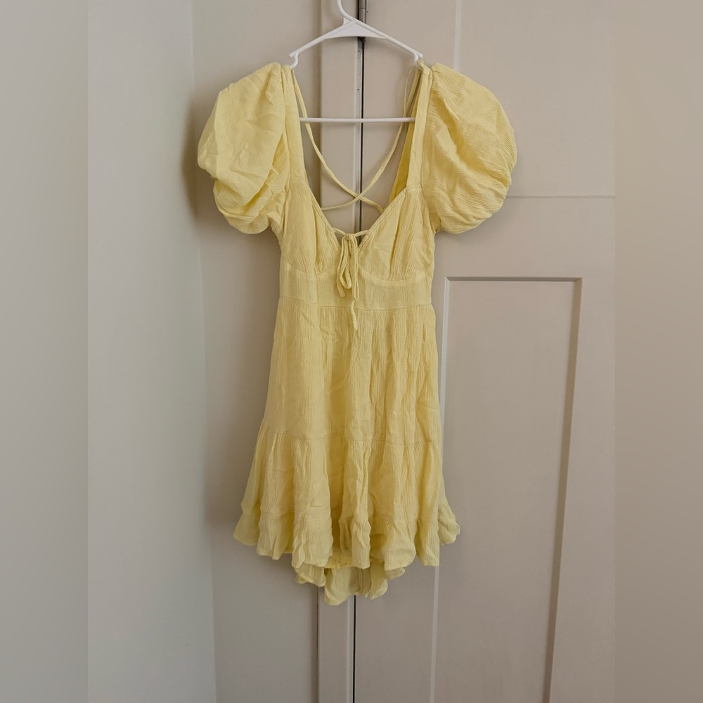 American Threads Yellow Mini Dress
